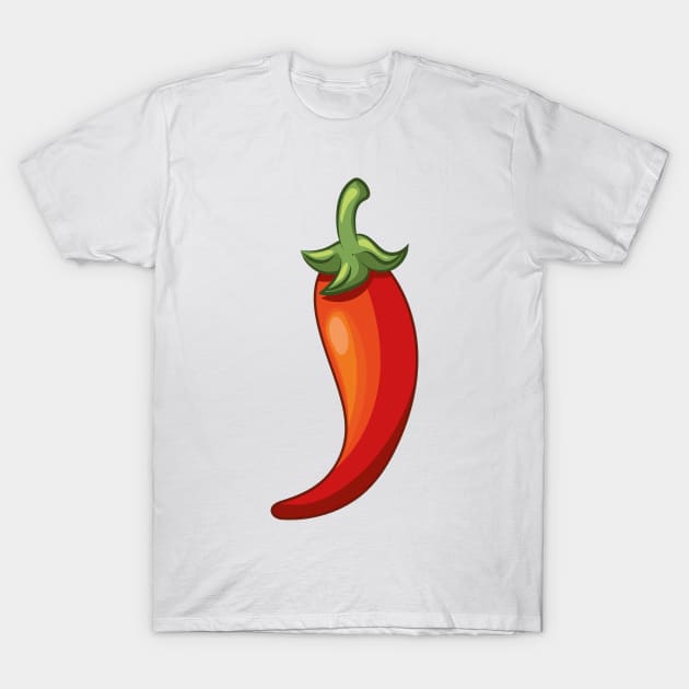 Red Chilli pepper T-Shirt by nickemporium1